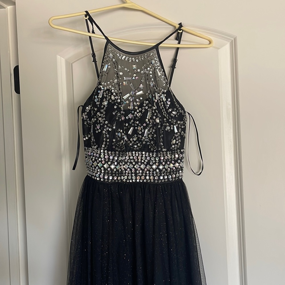 Black sparky prom dress